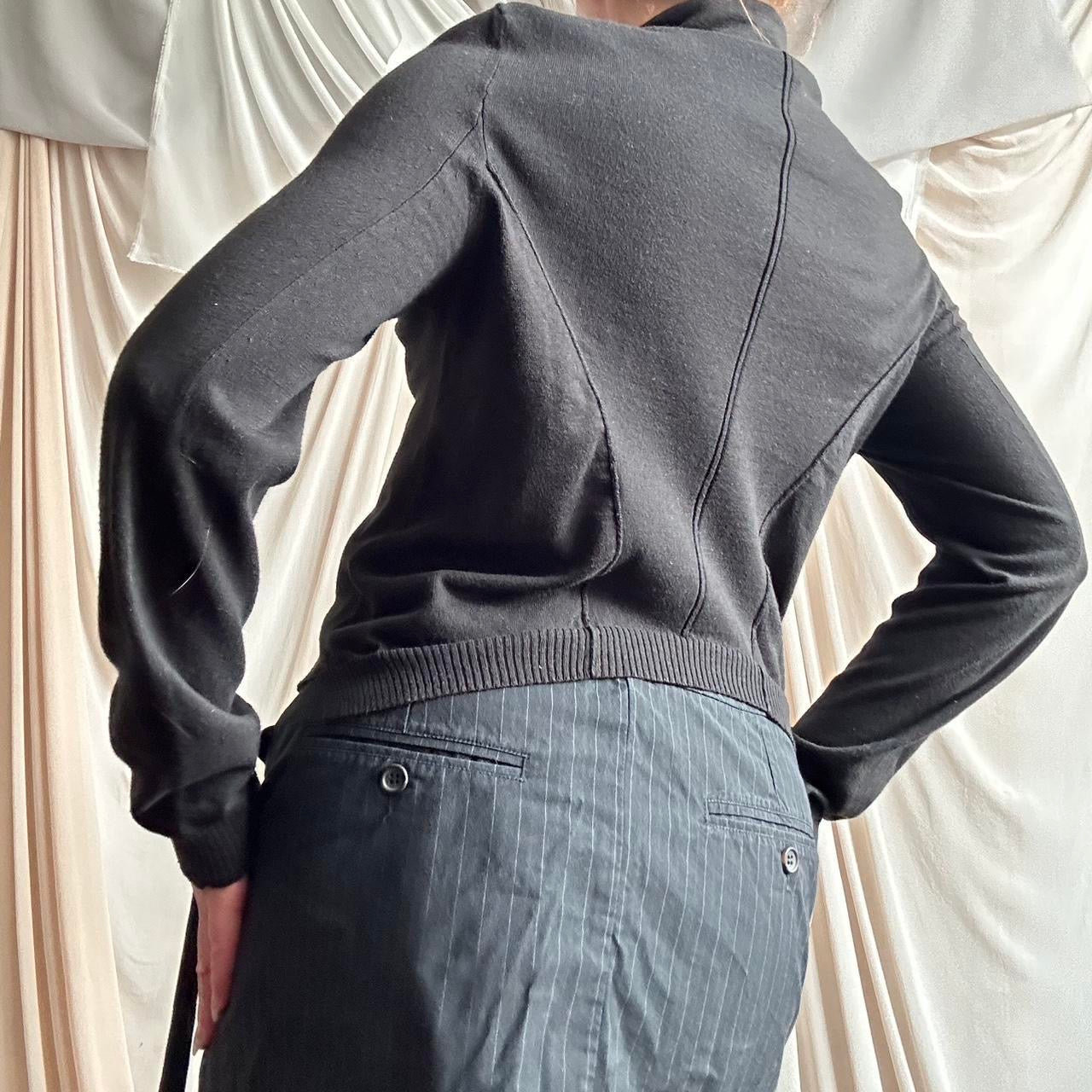 BLACK MILITARY STYLE CASHMERE BLEND JUMLER by Ann Demeulemeester