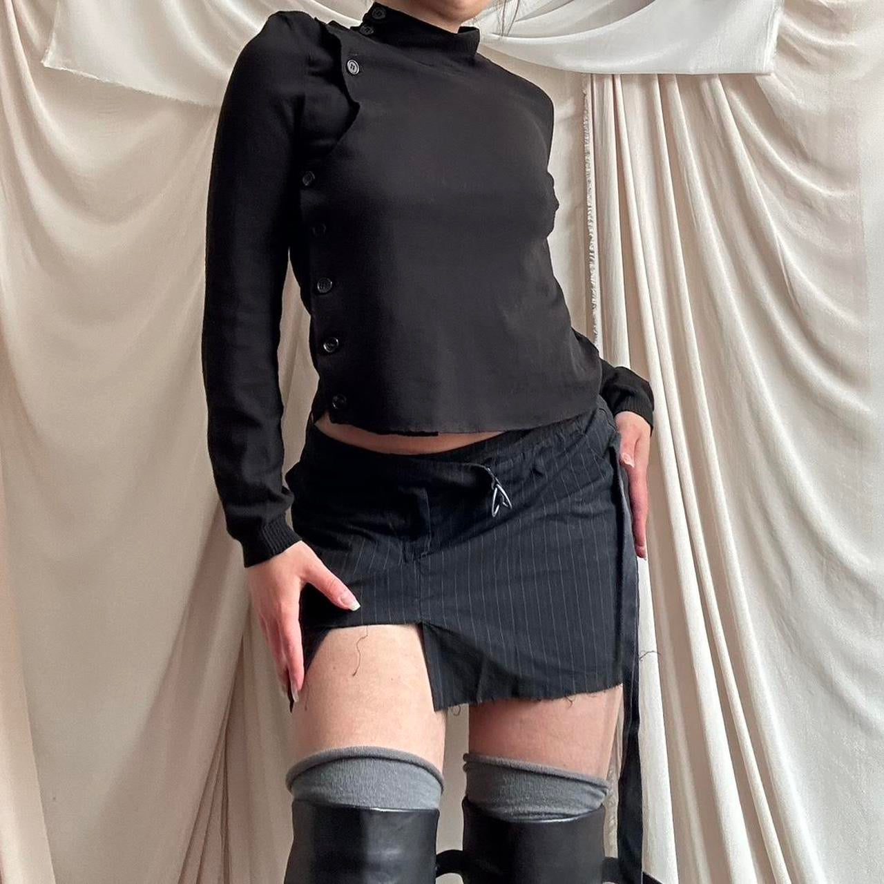 BLACK MILITARY STYLE CASHMERE BLEND JUMLER by Ann Demeulemeester
