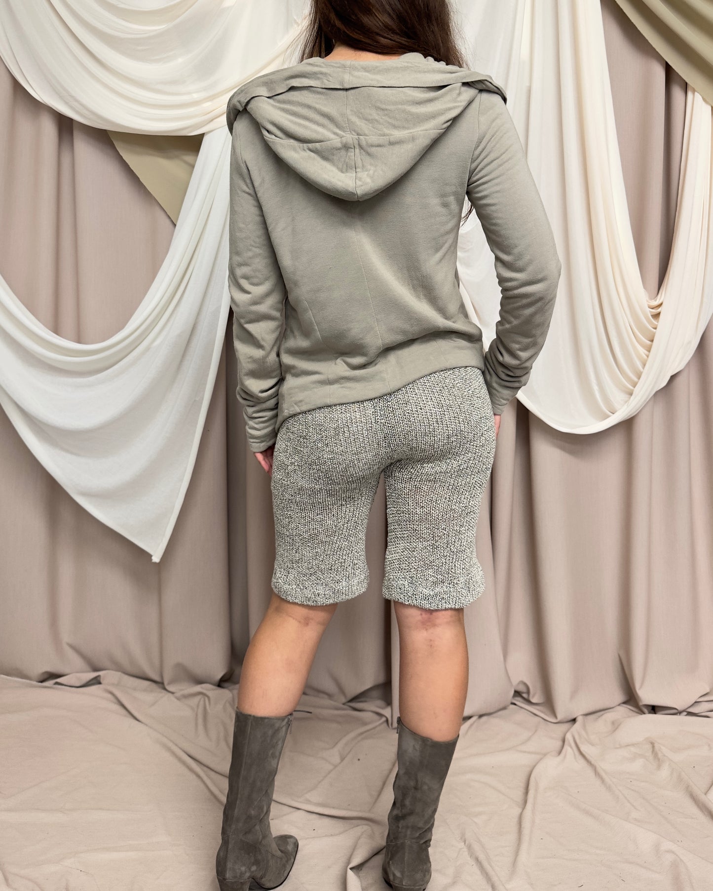 SLOUCHY HOODED JACKET WITH POINTED HEMS by Marithé + François Girbaud