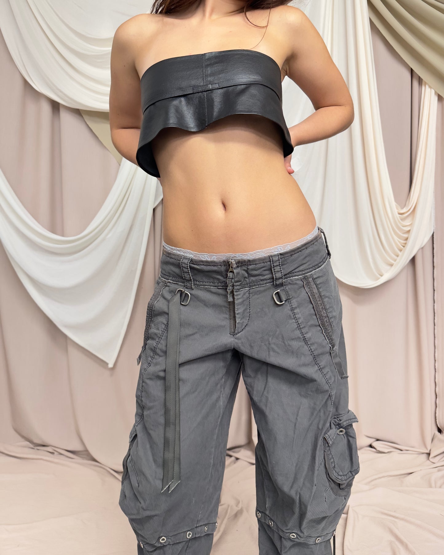 CONVERTIBLE CARGO TROUSERS WITH UTILITARIAN DETAILS by Marithé + François Girbaud