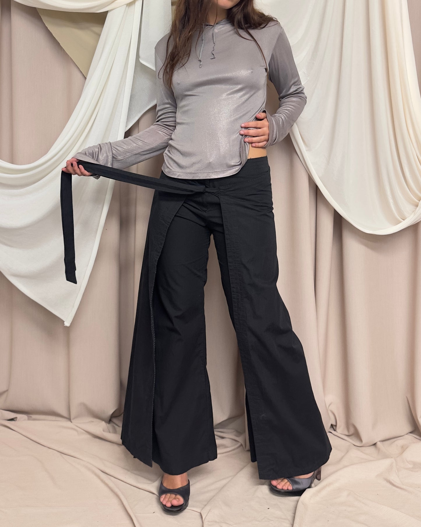 TROUSERS WITH WRAP MAXI OVERSKIRT by 2026 by Cop Copine