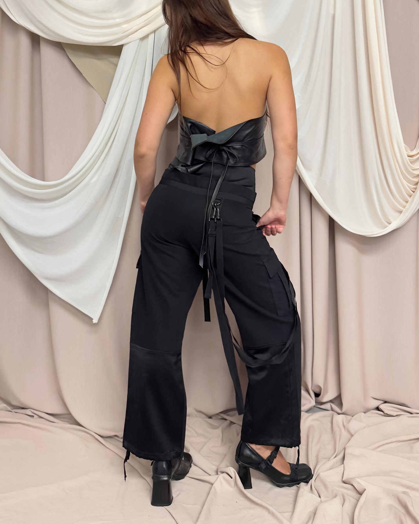 STRAIGHT LEG CARGO TROUSERS WITH UTILITY STRAPS by Plein Sud