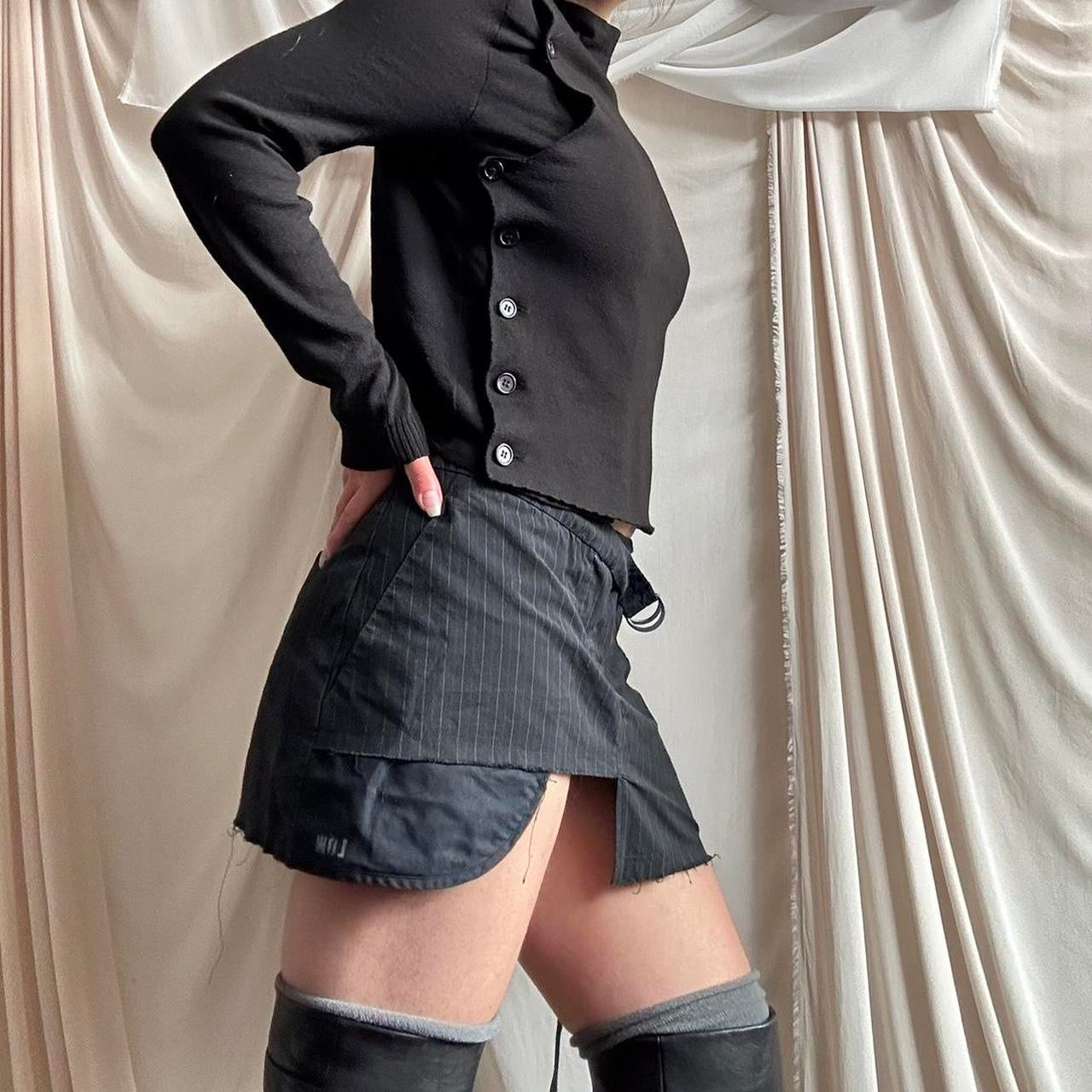 BLACK MILITARY STYLE CASHMERE BLEND JUMLER by Ann Demeulemeester