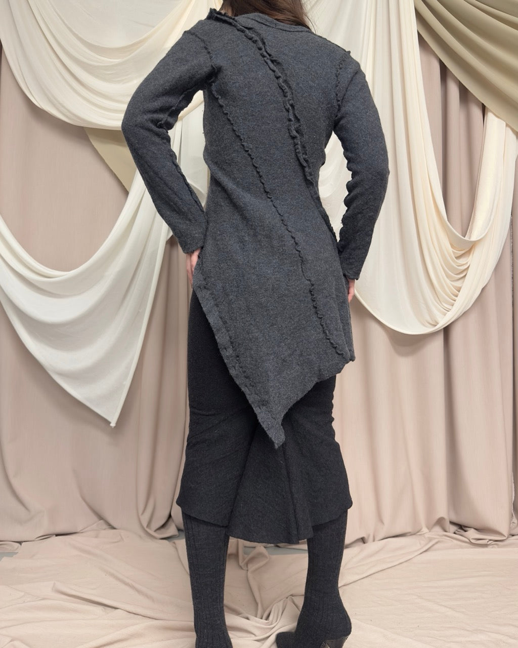 GREY TWISTED WOOL JUMPER BY JUNYA WATANABE