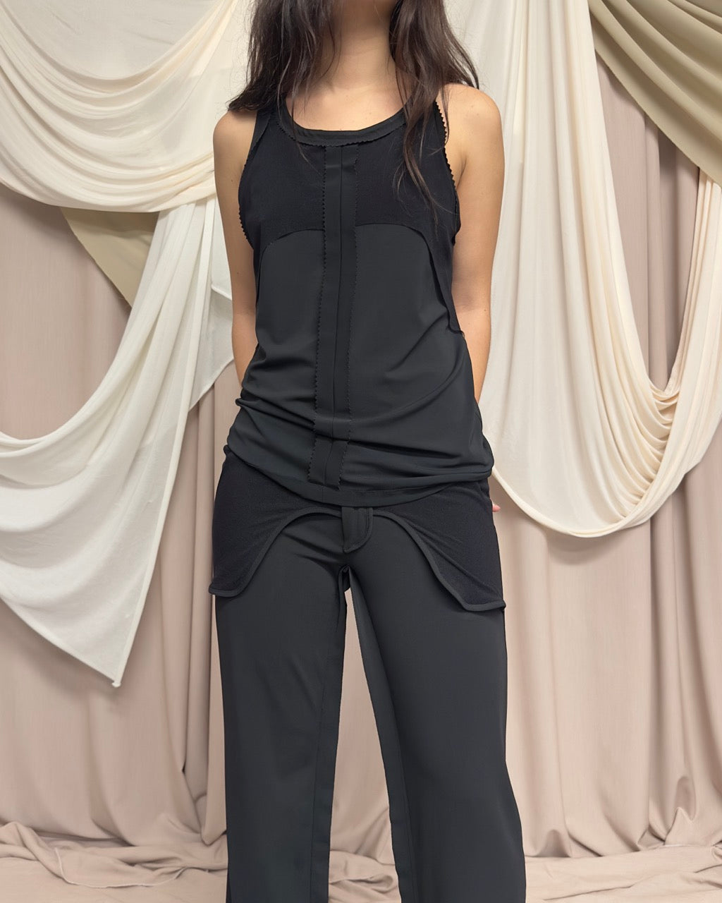 BLACK 'INSIDE OUT' TROUSER SET by Nolita