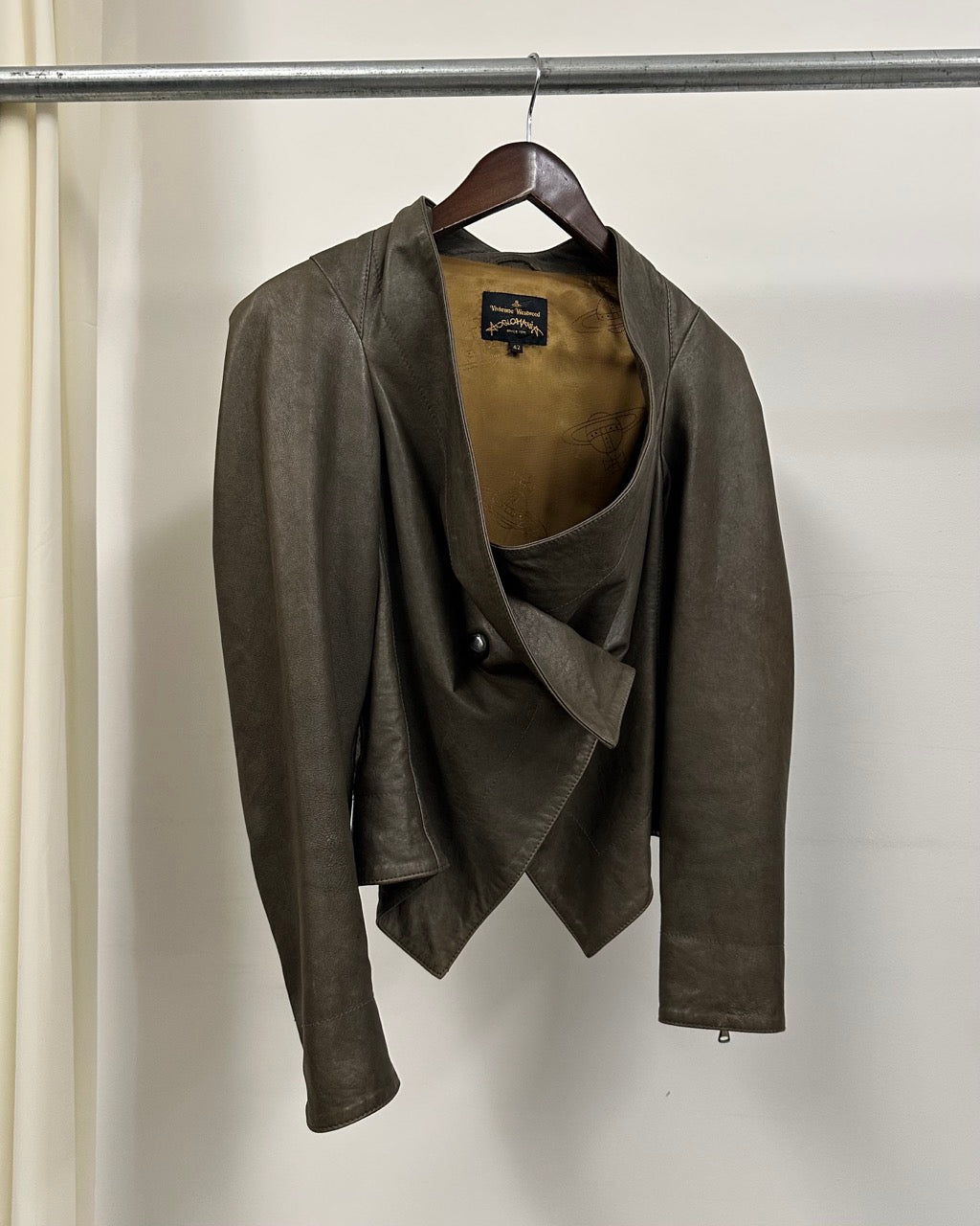 DRAPED LEATHER JACKET by Vivienne Westwood