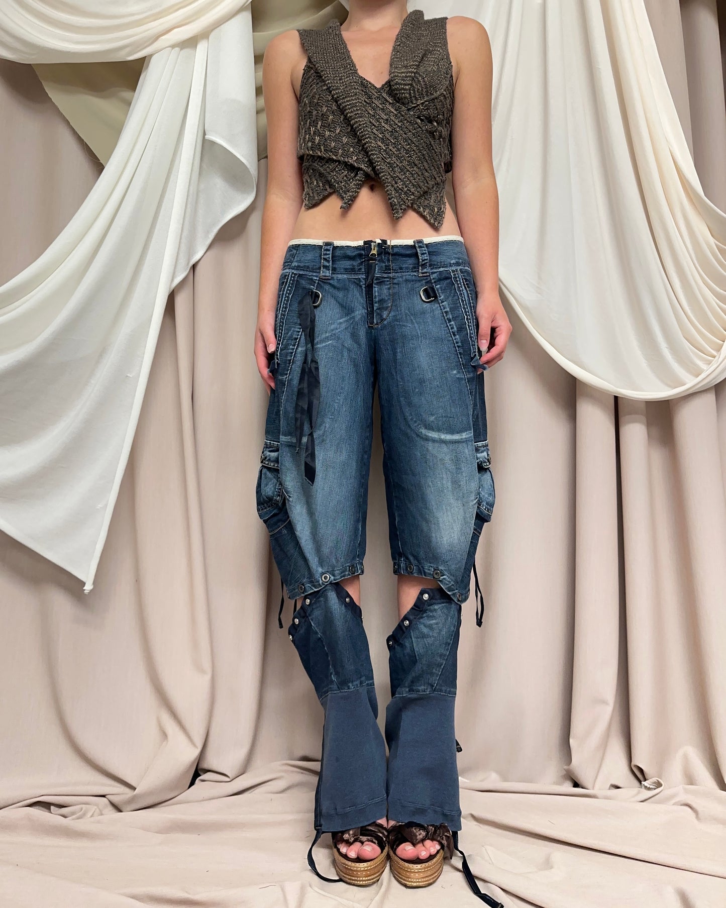 MULTI-WEAR UTILITARIAN JEANS by Marithé + François Girbaud