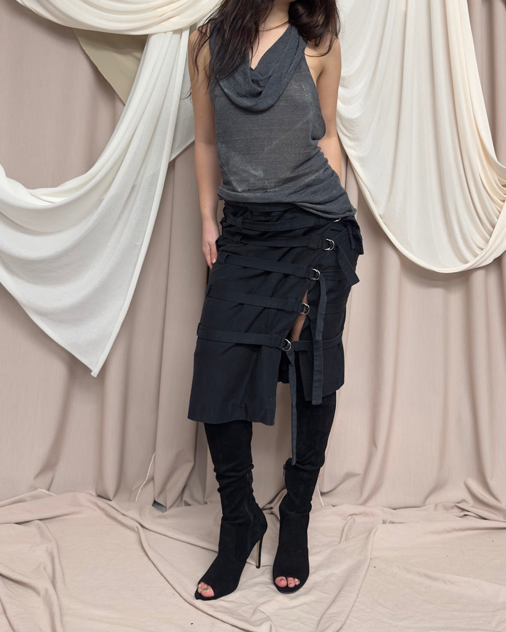 MULTI-STRAP SKIRT by Dirk Schonberger