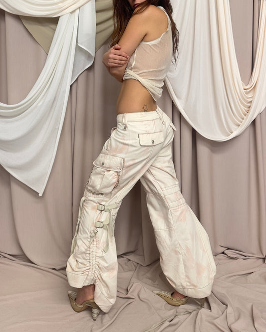 TIE DYE WIDE LEG CARGO TROUSERS by Marithé + François Girbaud