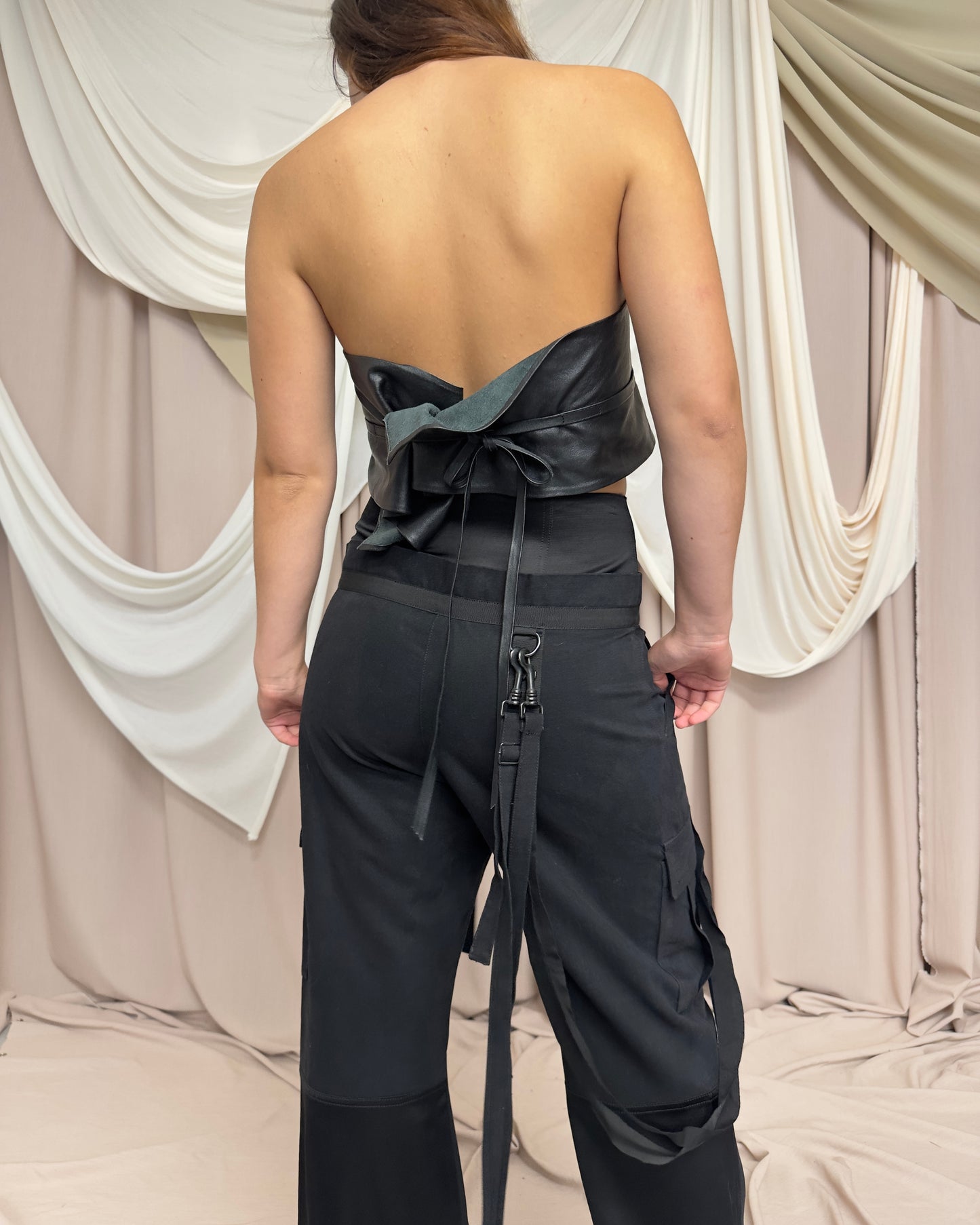 STRAIGHT LEG CARGO TROUSERS WITH UTILITY STRAPS by Plein Sud