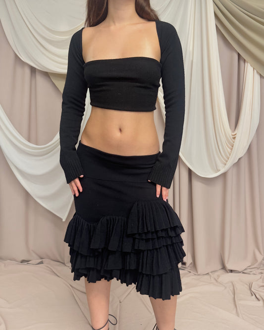 MODULAR KNIT WRAP BANDEAU BOLERO by Miss Sixty