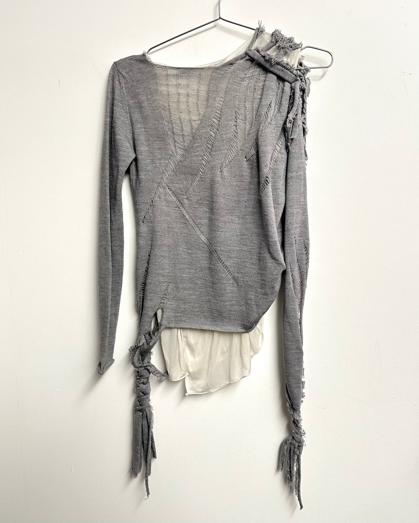 GREY DECONSTRUCTED JUMPER by Sportmax Code