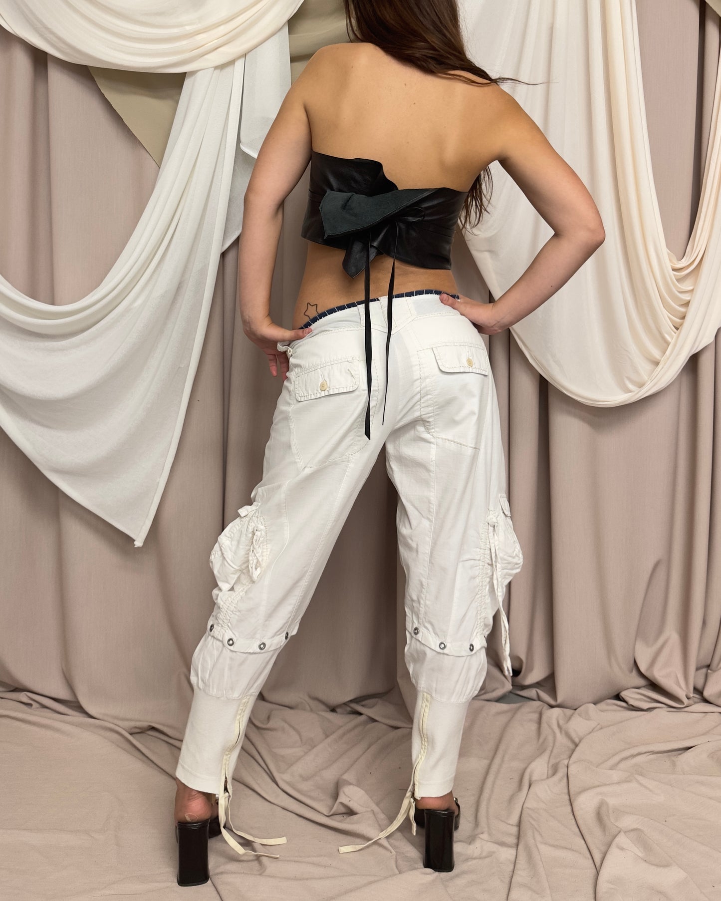 CONVERTIBLE CARGO / COMBAT TROUSERS WITH UTILITARIAN DETAILS by Marithé + François Girbaud