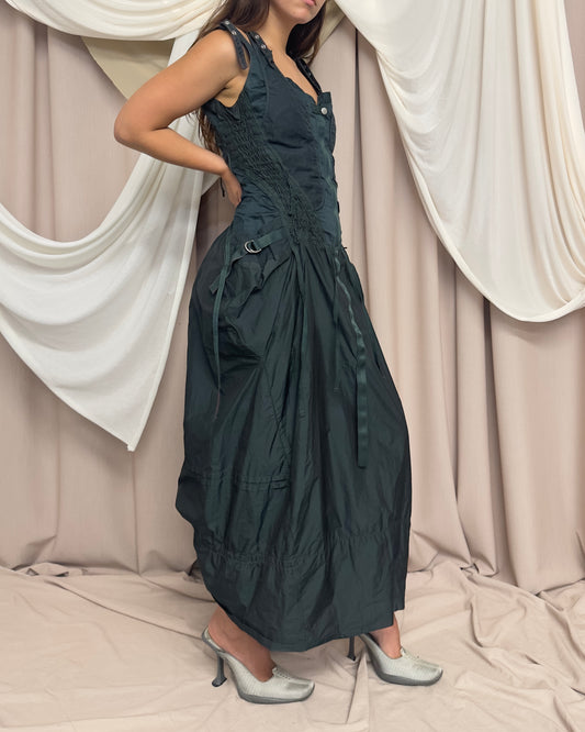 PARACHUTE STYLE MAXI DRESS WITH UTILITARIAN DETAIL by Marithé + François Girbaud