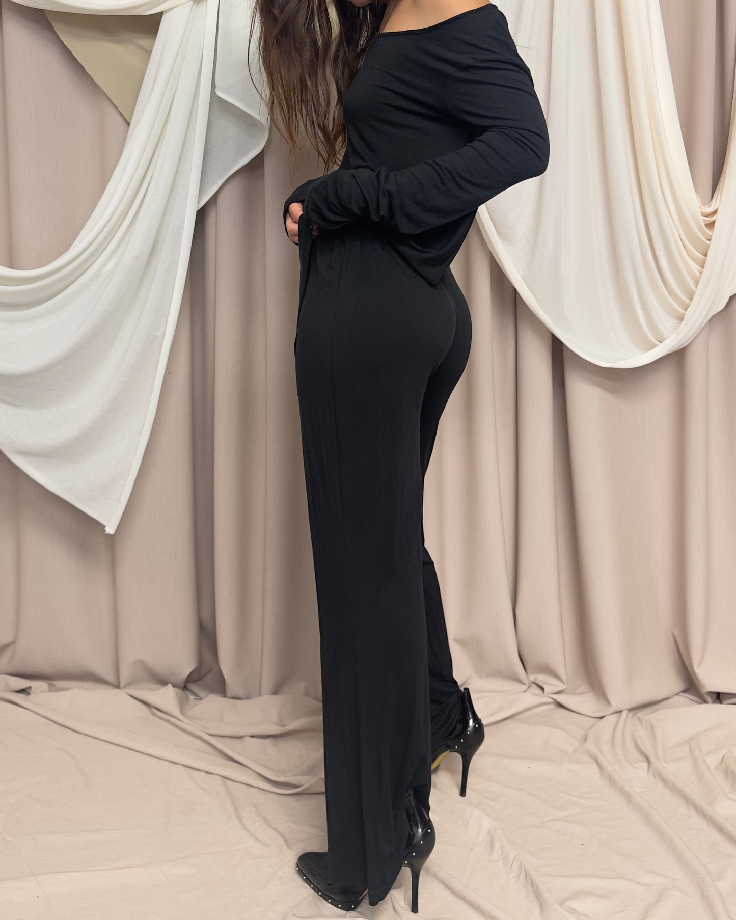 SOFT JERSEY JUMPSUIT WITH OPEN BACK by Plein Sud