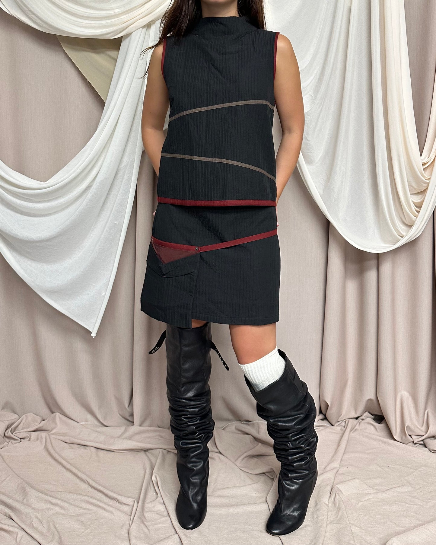 DARK GREY UTILITARIAN 2 PIECE SET by Cop Copine