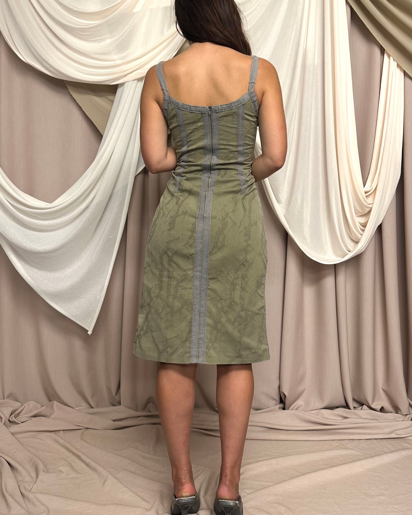 PANELLED MINI DRESS WITH CRINKLE TEXTURE by Plein Sud