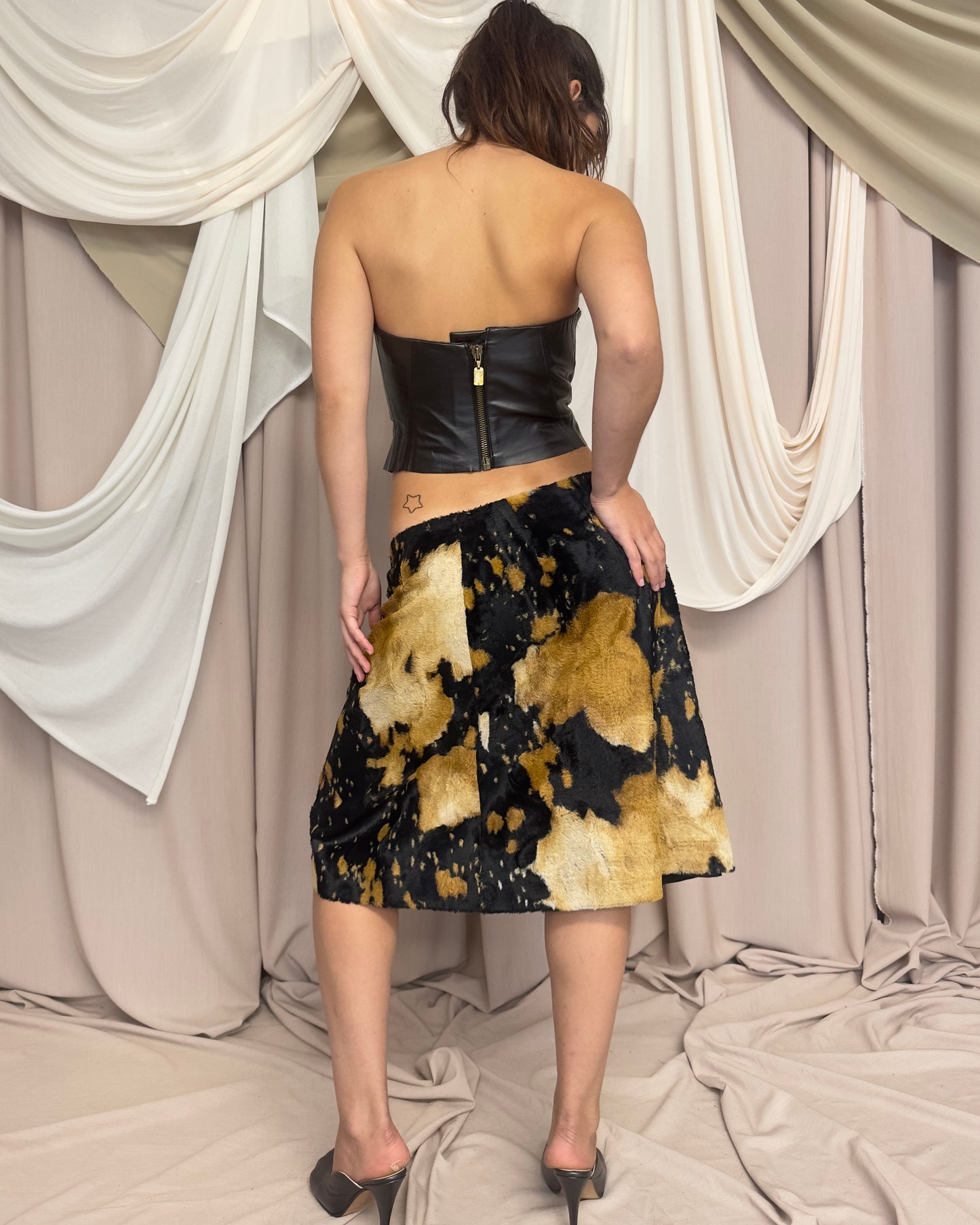 WRAP FUR MIDI SKIRT by Plein Sud