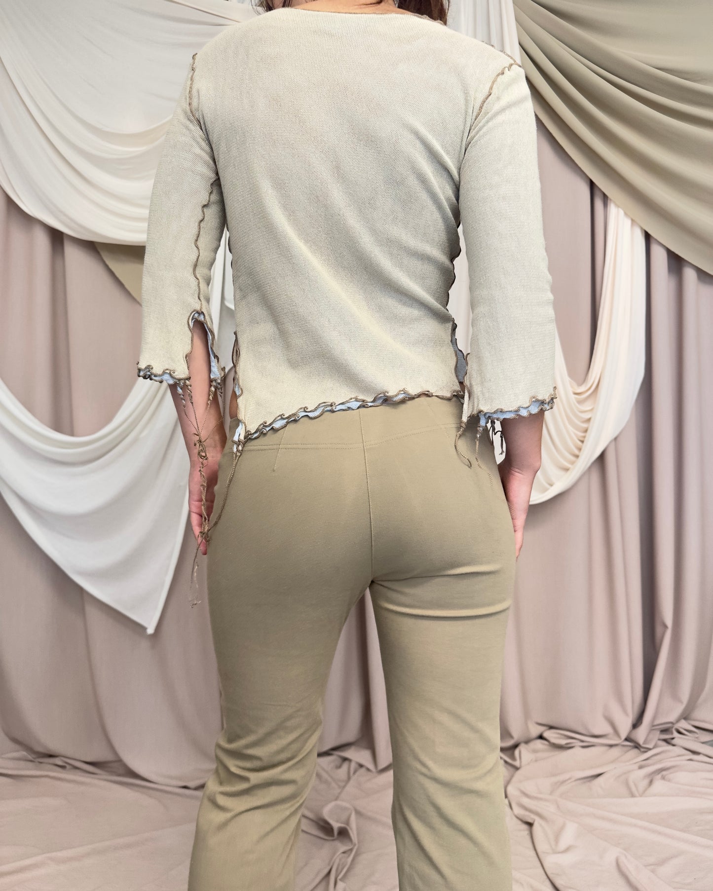 STRAIGHT LEG TROUSERS WITH CORSET CLOSURES by Plein Sud