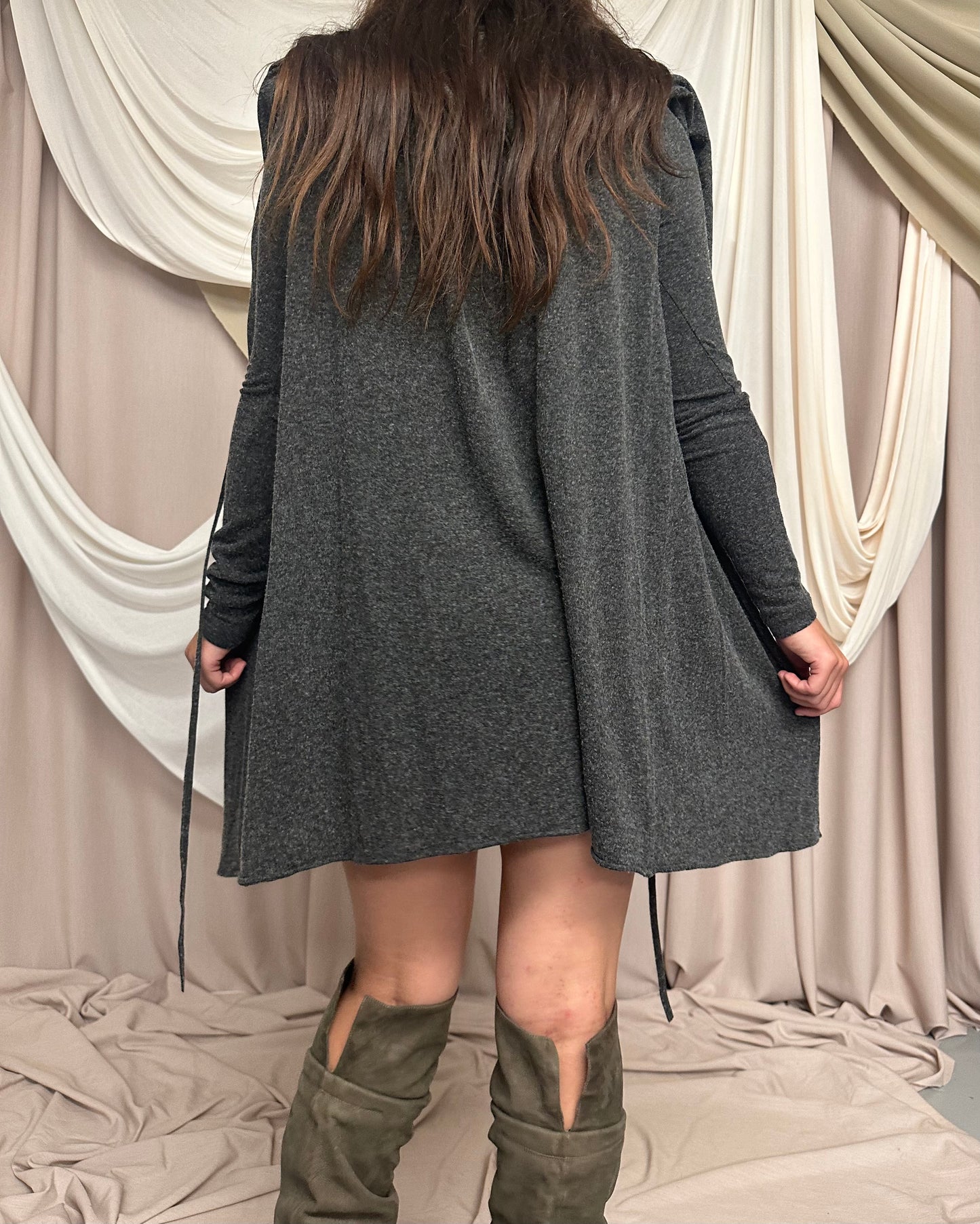 WOOL BLEND DRESS WITH HOODED CAPE by Plein Sud