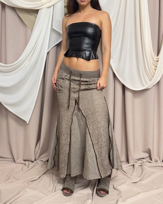 KNIT CARGO MAXI SKIRT by G.O.A