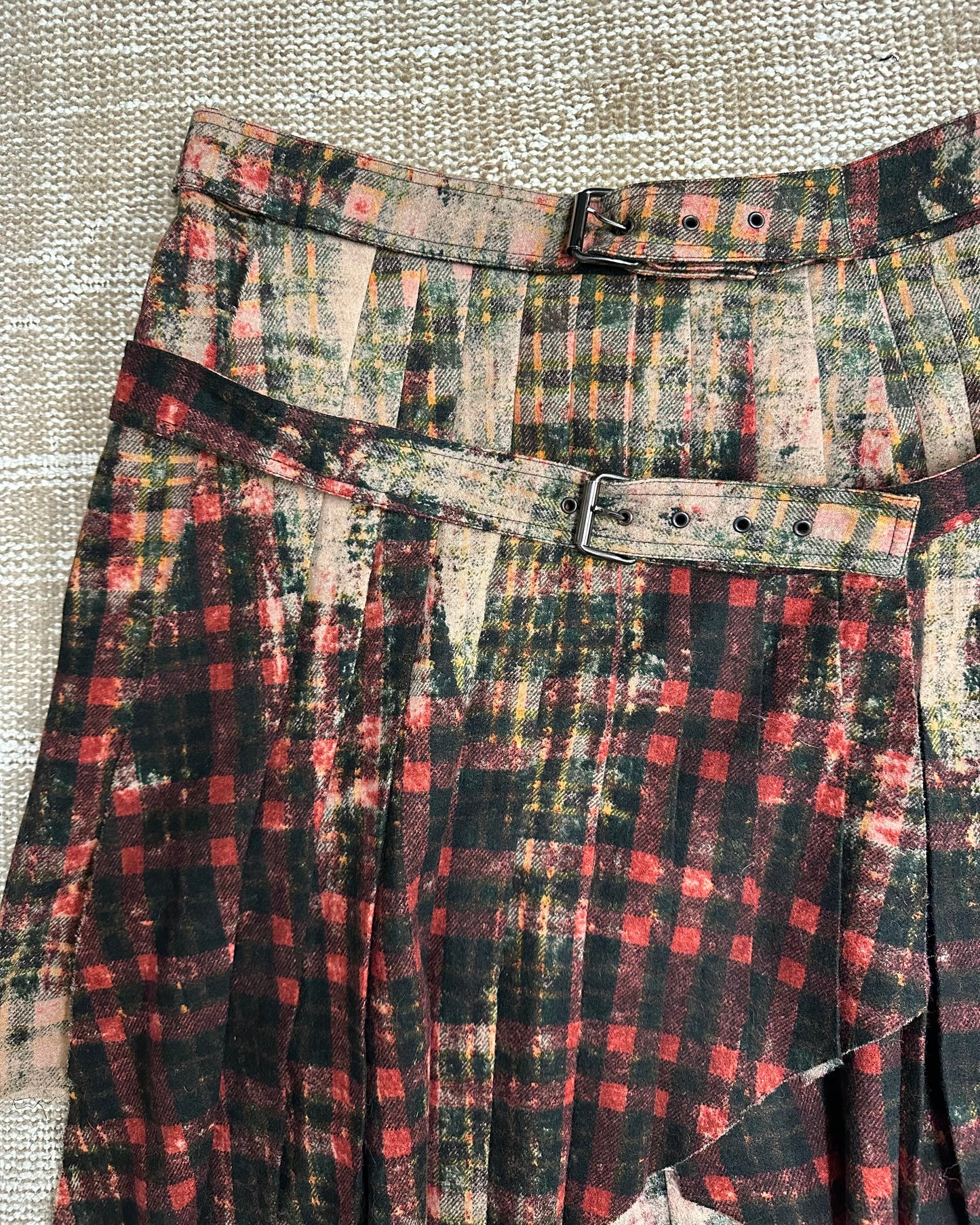 ASYMMETRIC TARTAN SKIRT by Gaetano Navarra