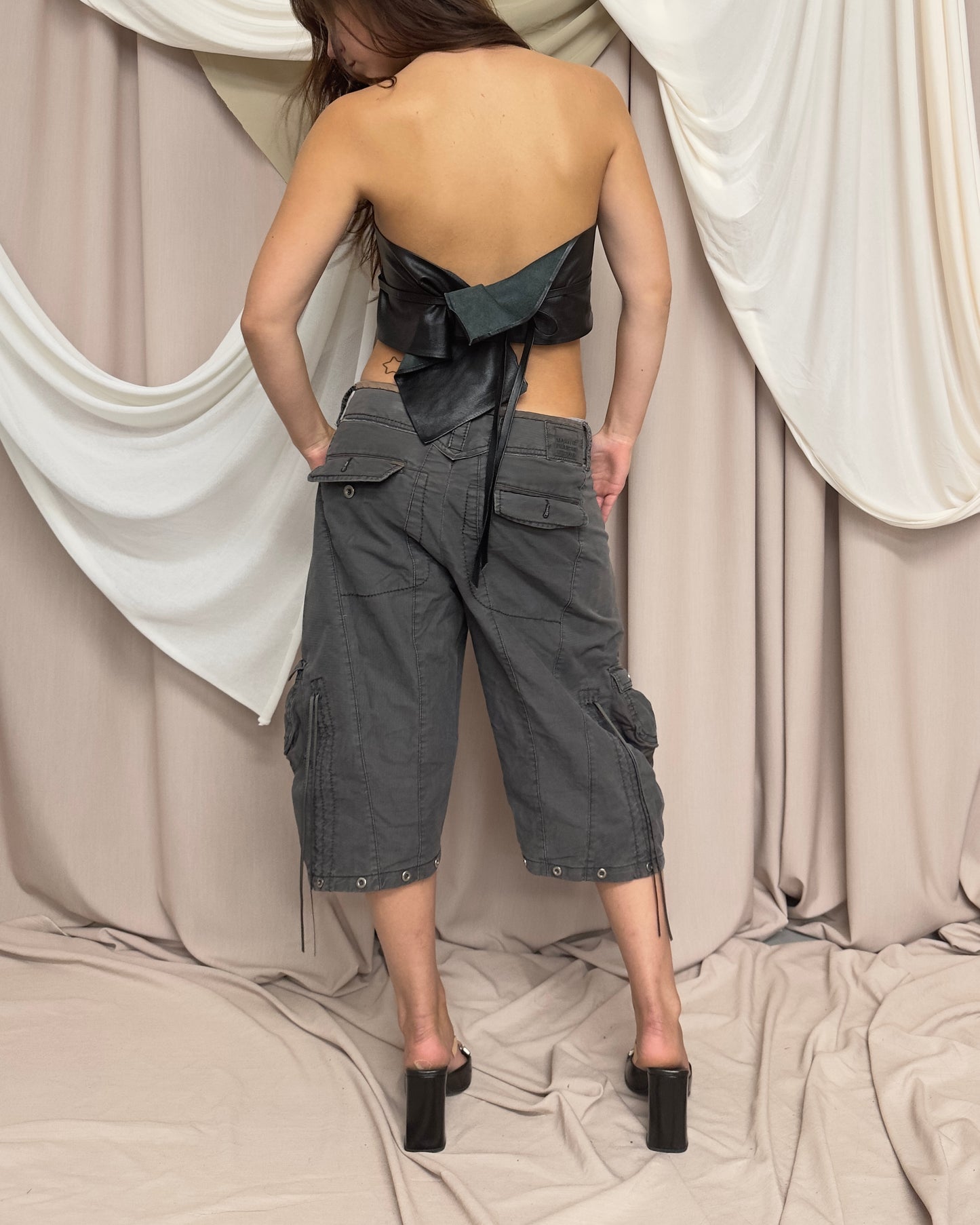 CONVERTIBLE CARGO TROUSERS WITH UTILITARIAN DETAILS by Marithé + François Girbaud