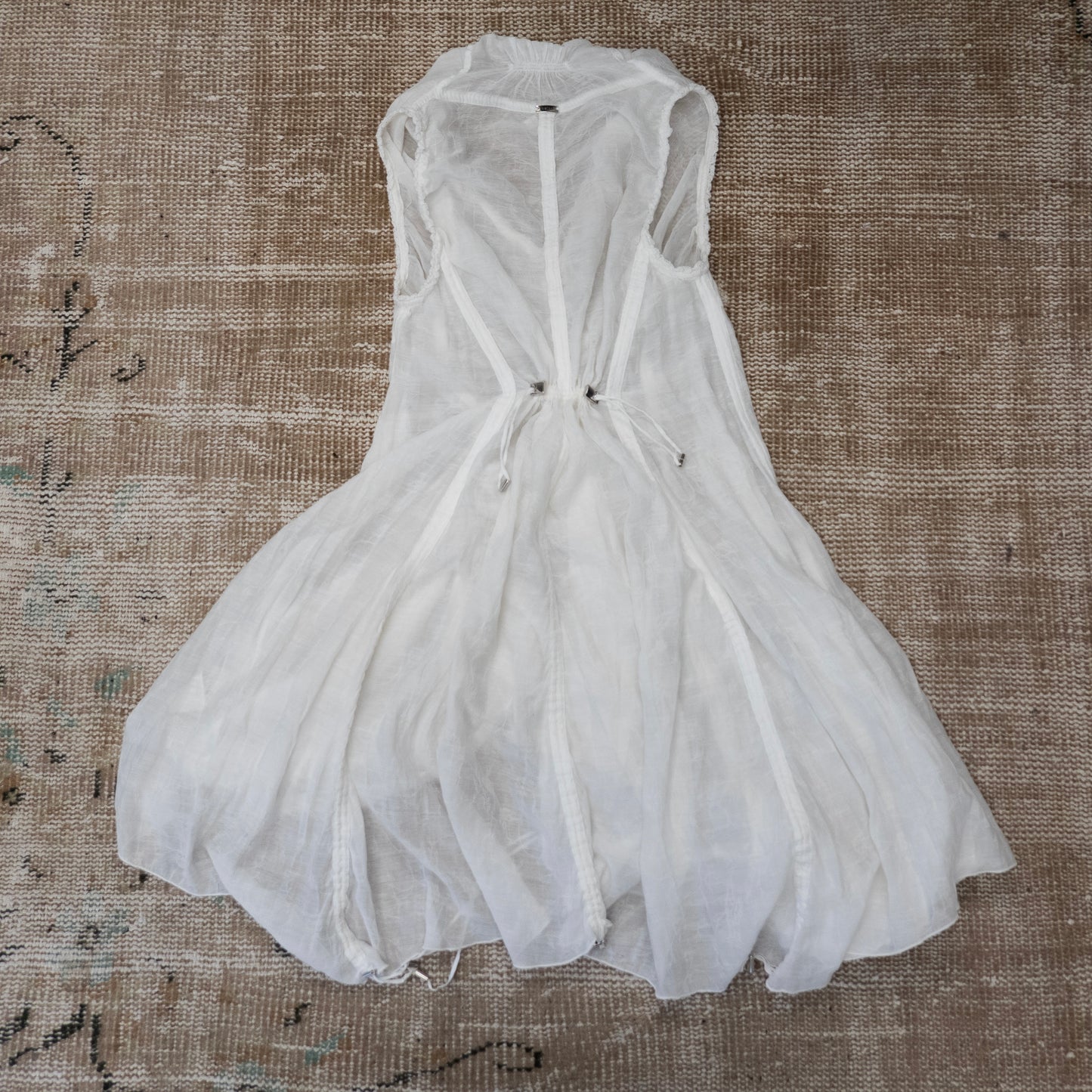 SHEER WHITE PARACHUTE DRESS by HIGH