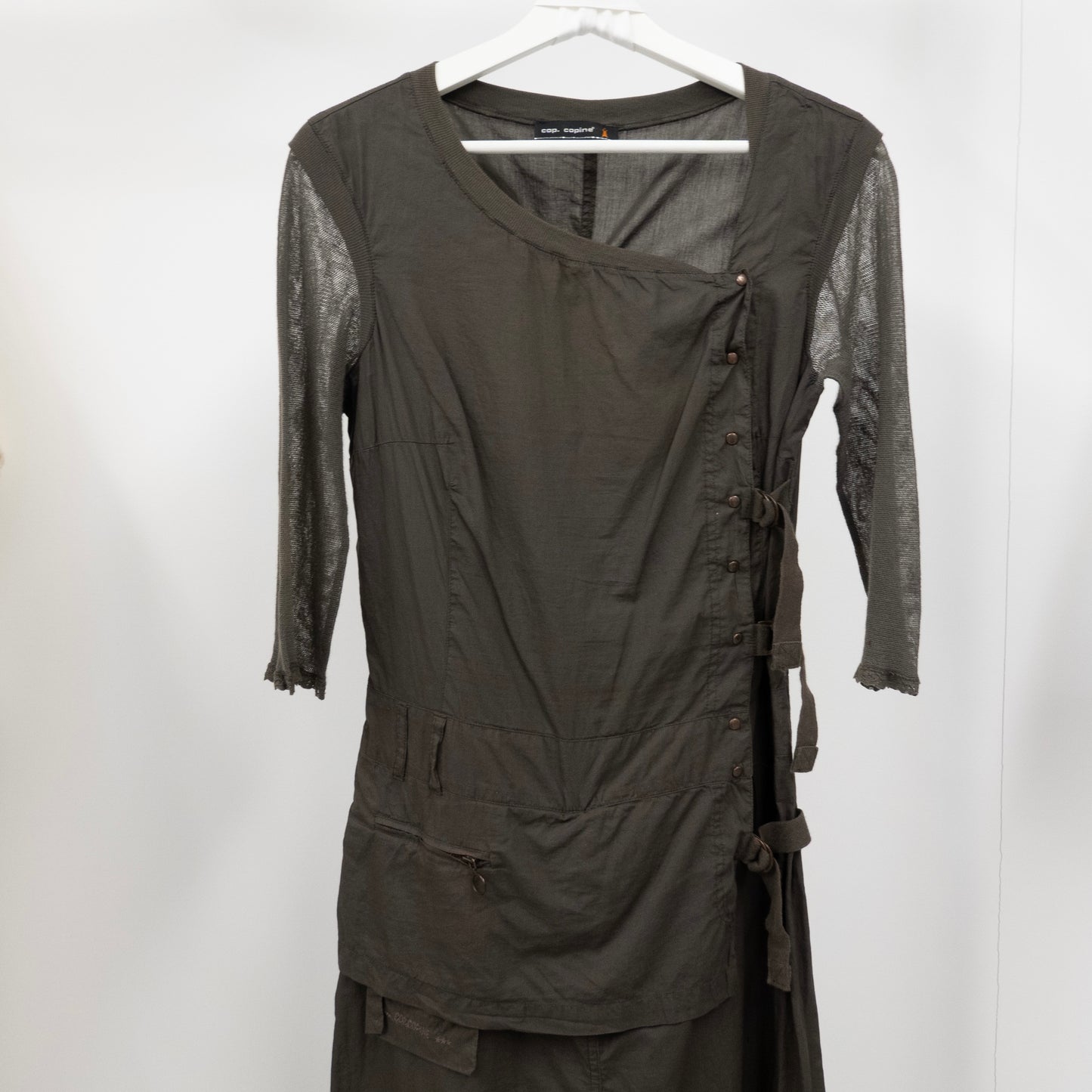 ASYMMETRIC UTILITY WRAP DRESS by Cop Copine