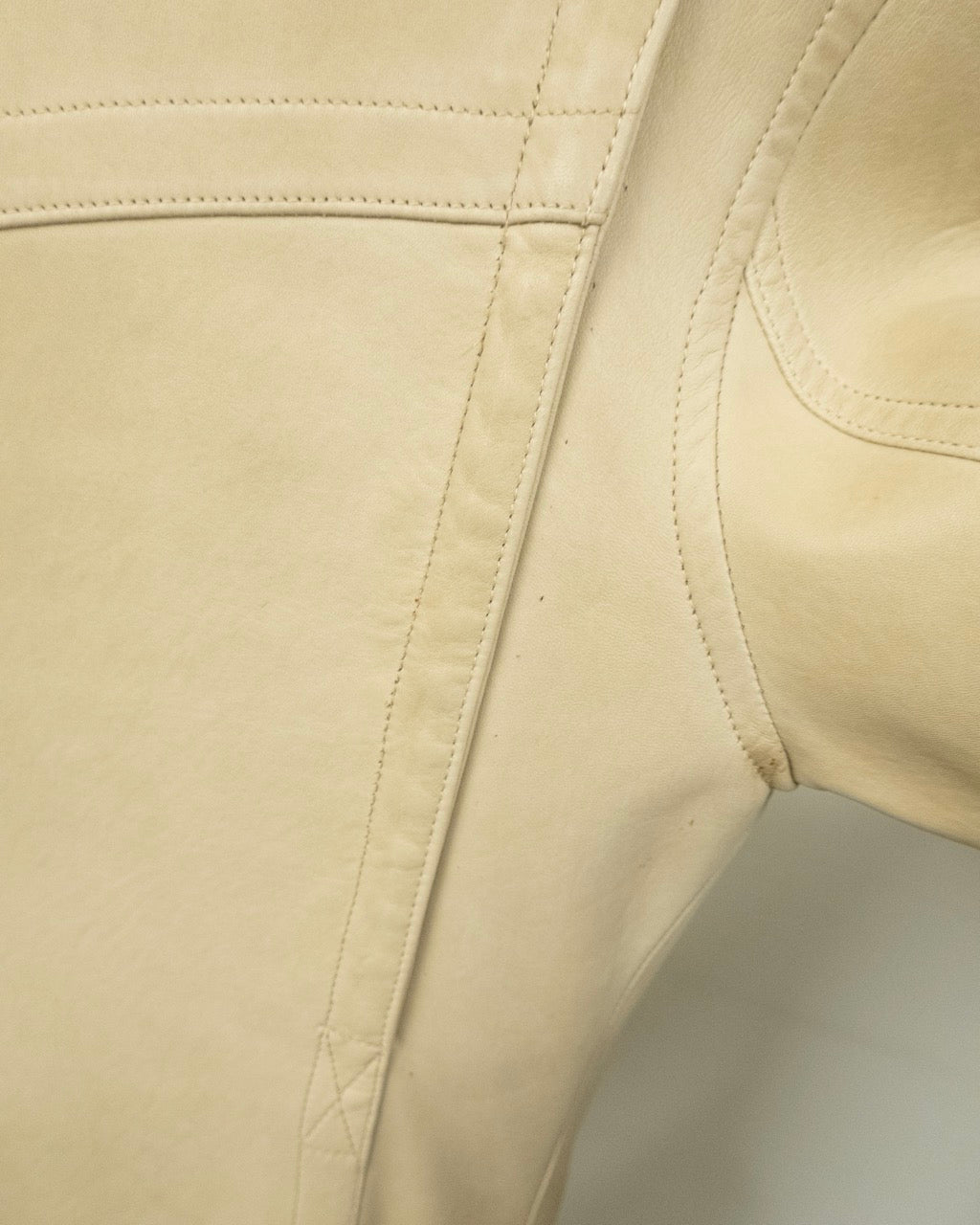 CREAM LEATHER TRENCH COAT BY PLEIN SUD