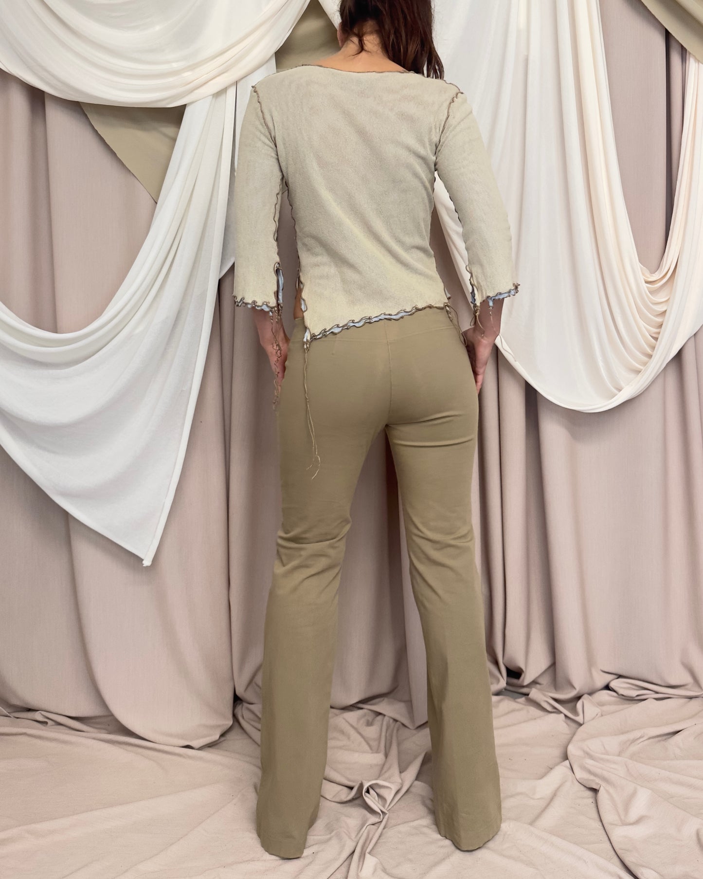 STRAIGHT LEG TROUSERS WITH CORSET CLOSURES by Plein Sud