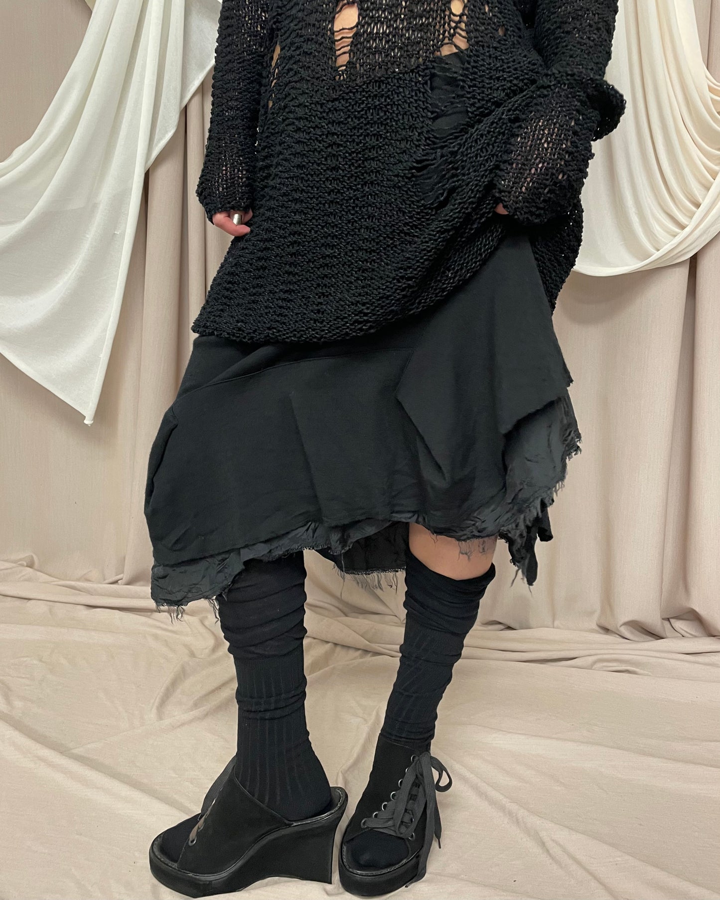 DISTRESSED FISHTAIL SKIRT by Comme des Garçons