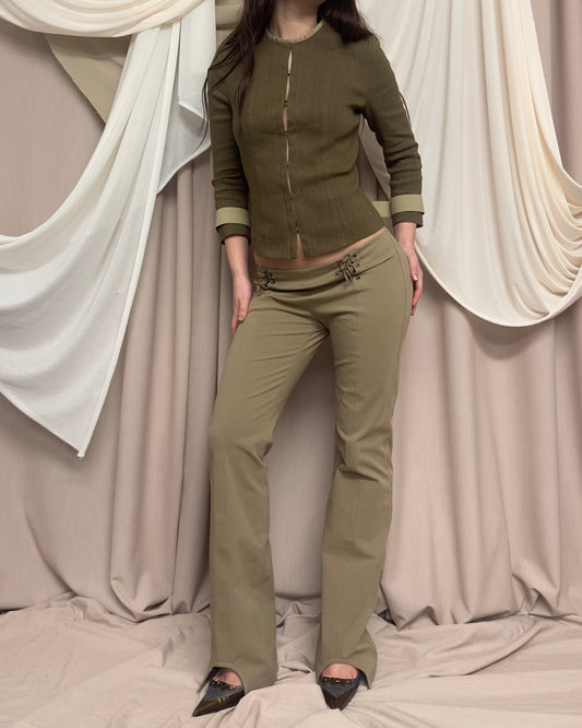 KHAKI TAILORED SHIRT BY PLEIN SUD