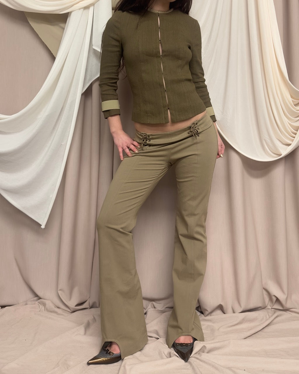 KHAKI TAILORED SHIRT BY PLEIN SUD