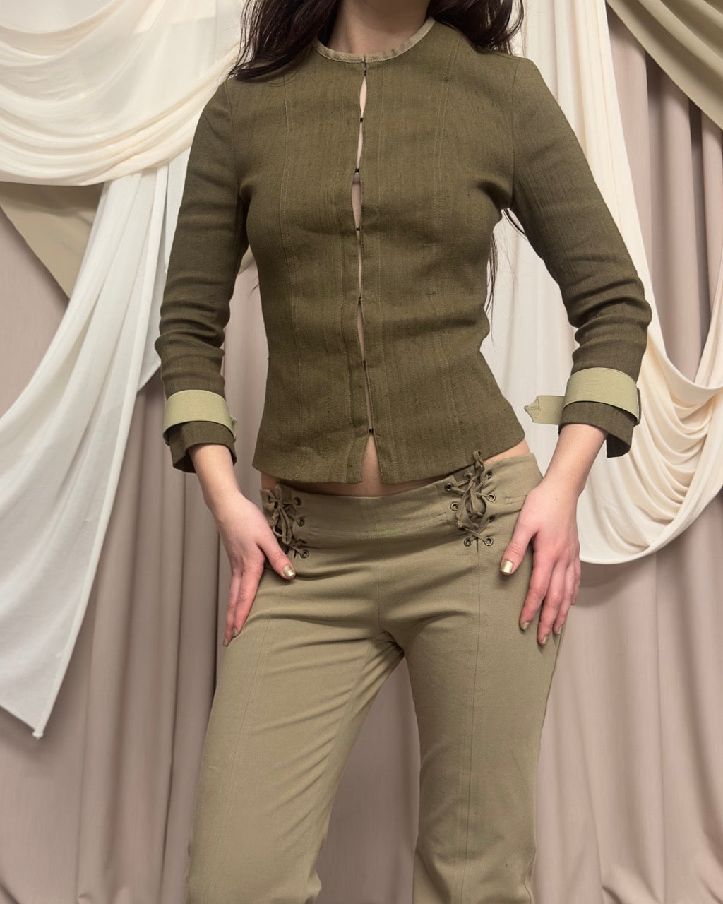KHAKI TAILORED SHIRT BY PLEIN SUD