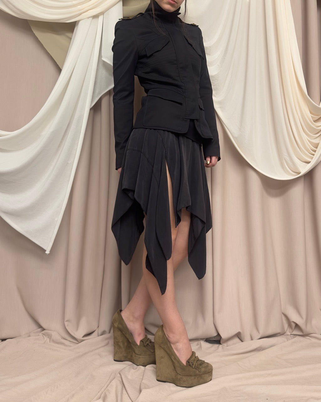 SCULPTED JACKET WITH STAND COLLAR BY GUCCI