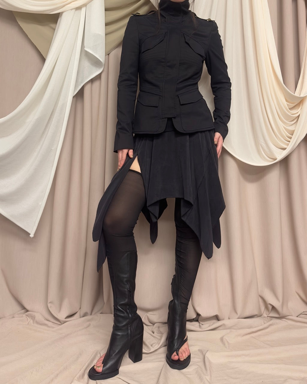 SCULPTED JACKET WITH STAND COLLAR BY GUCCI