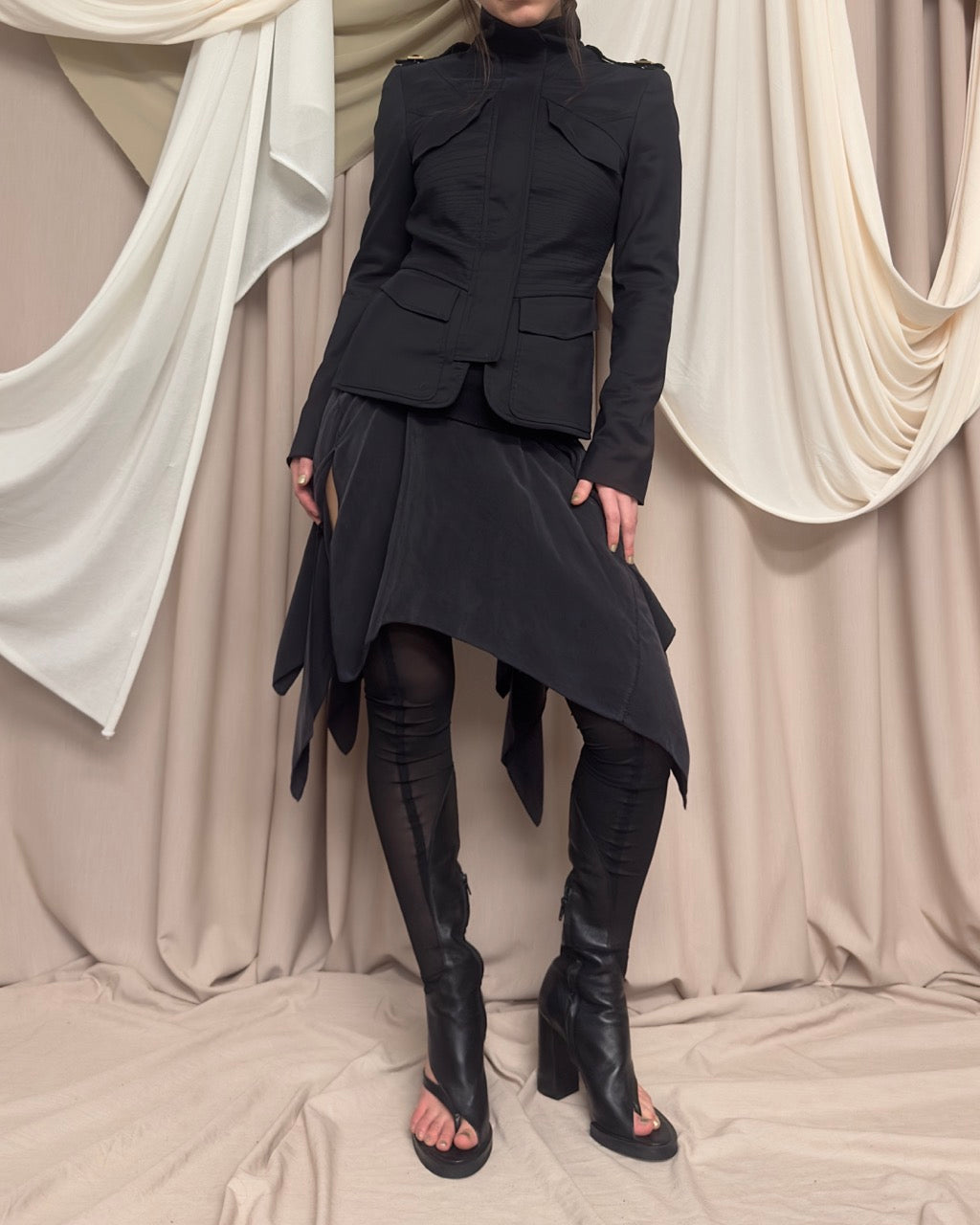 SCULPTED JACKET WITH STAND COLLAR BY GUCCI