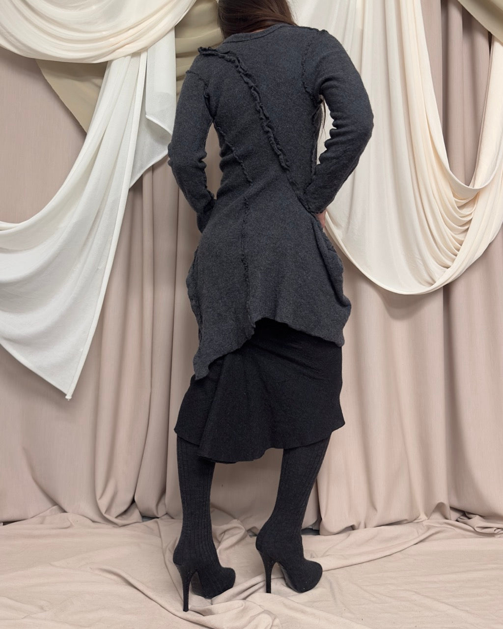 GREY TWISTED WOOL JUMPER BY JUNYA WATANABE