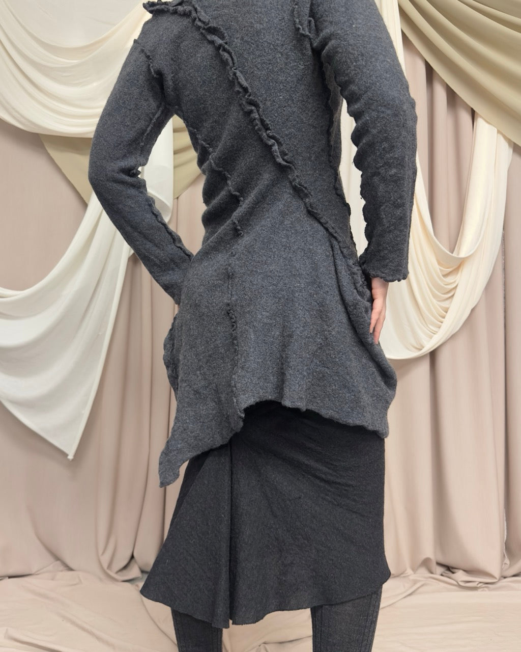 GREY TWISTED WOOL JUMPER BY JUNYA WATANABE