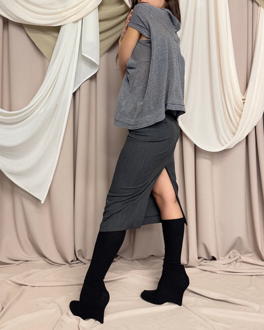 SILVER MESH STRUCTURAL TOP by Junya Watanabe