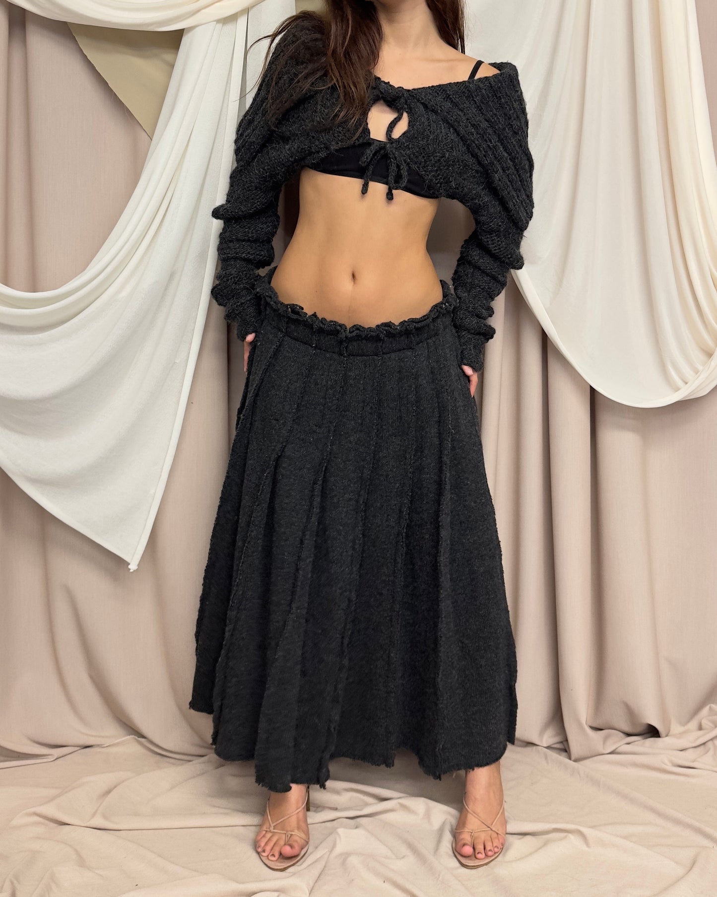 HEAVY GREY WOOL SKIRT by Comme des Garçons