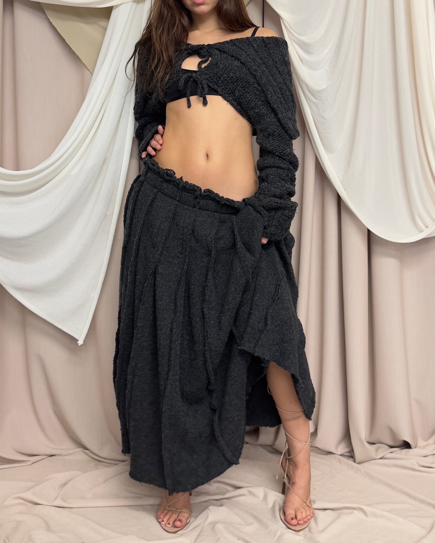 HEAVY GREY WOOL SKIRT by Comme des Garçons
