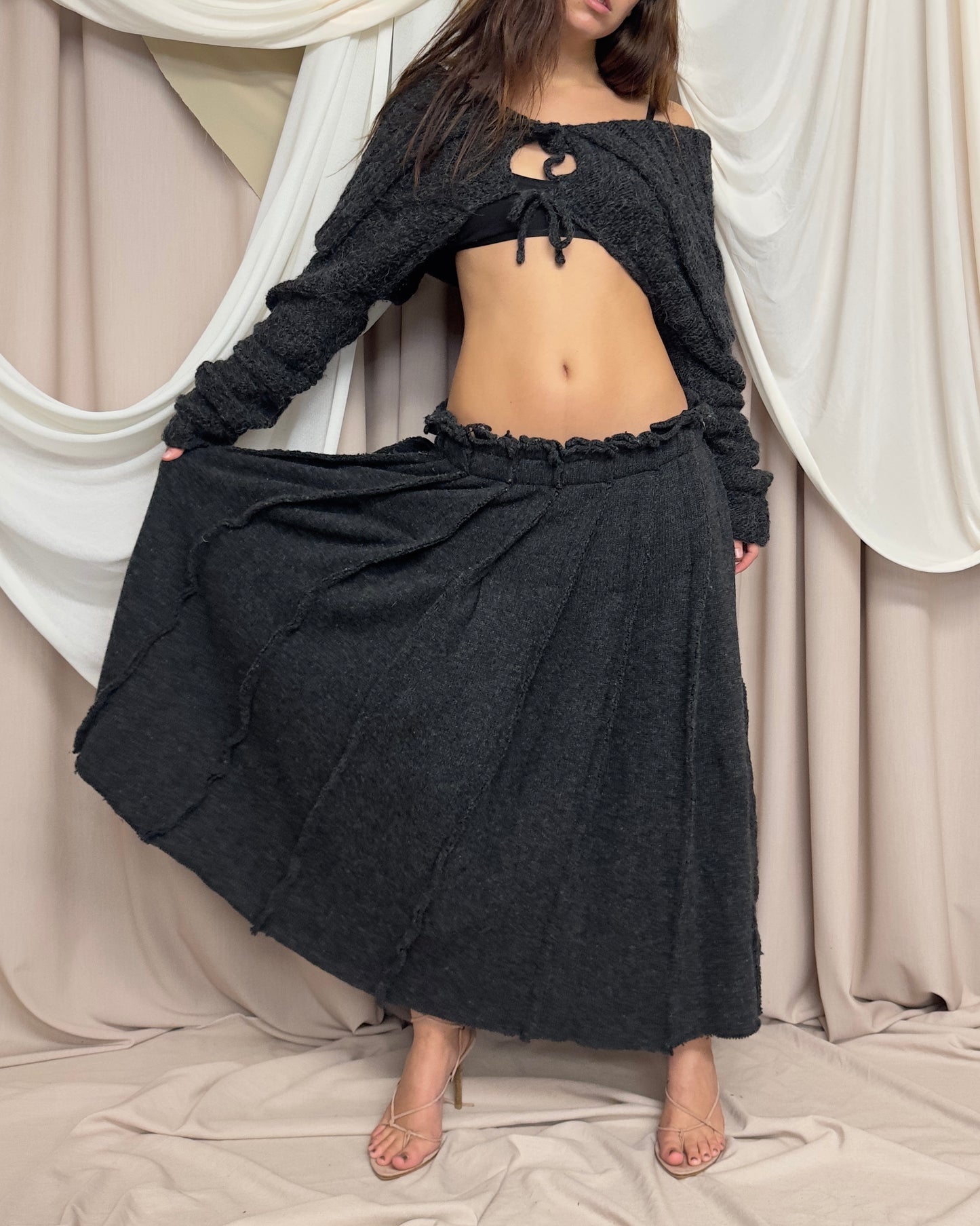 HEAVY GREY WOOL SKIRT by Comme des Garçons