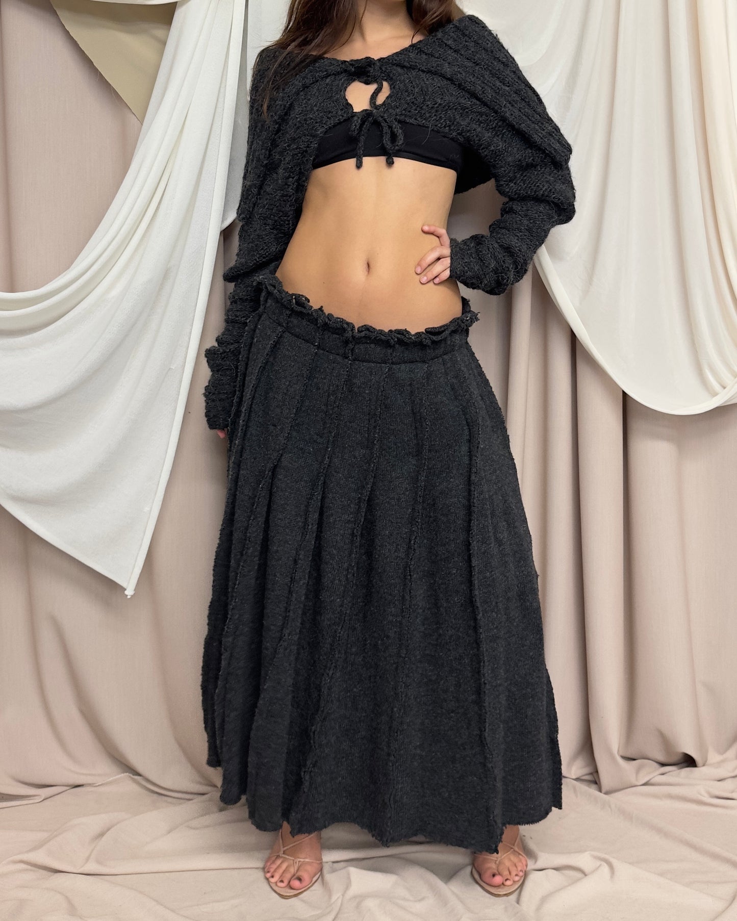 HEAVY GREY WOOL SKIRT by Comme des Garçons