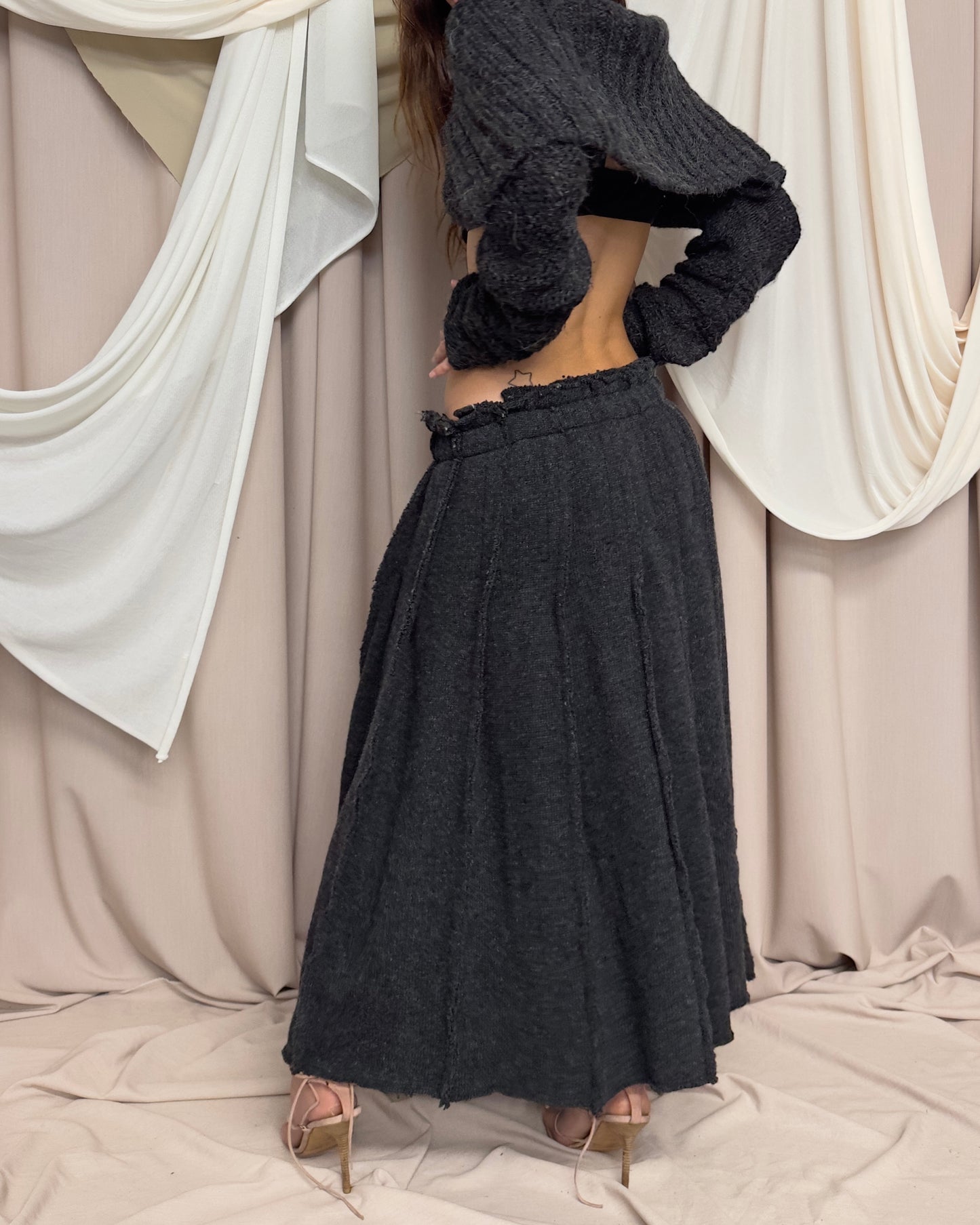 HEAVY GREY WOOL SKIRT by Comme des Garçons