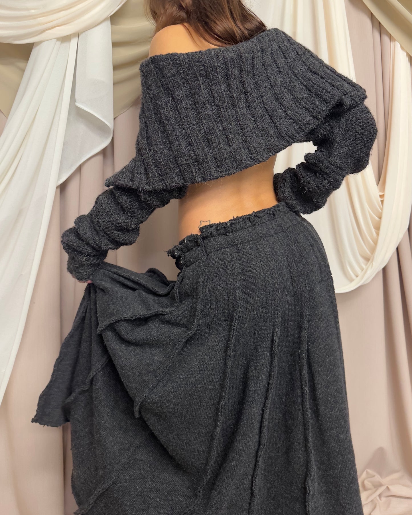 HEAVY GREY WOOL SKIRT by Comme des Garçons