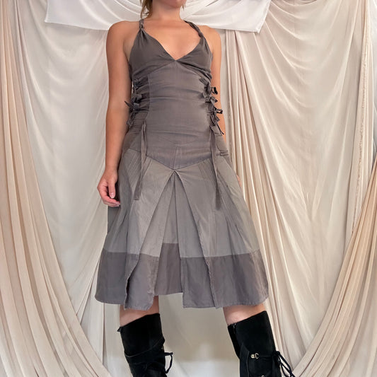 SILK DECONSTRUCTED RIBBON DRESS