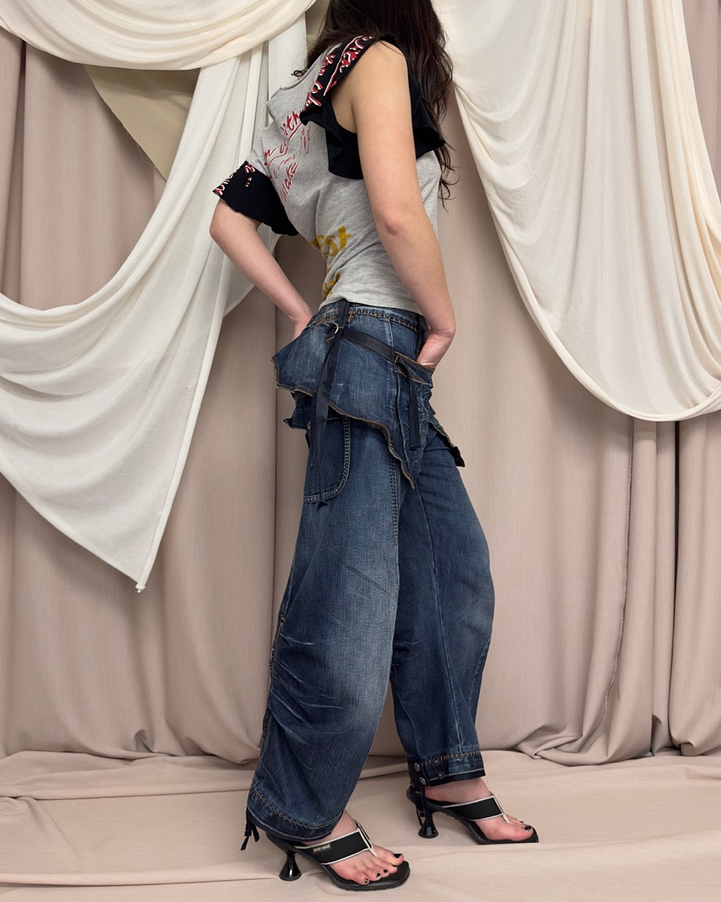 CARGO JEANS WITH OVER-SKIRT by Marithé + François Girbaud