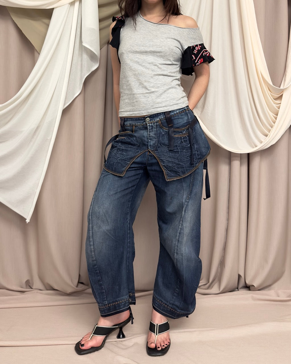 CARGO JEANS WITH OVER-SKIRT by Marithé + François Girbaud